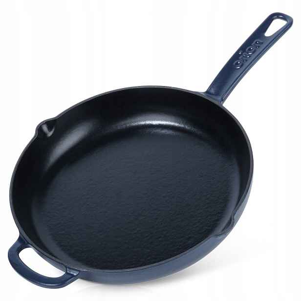 Litinová pánev na smažení Pečení dušení Smaltovaná Orion 28 cm