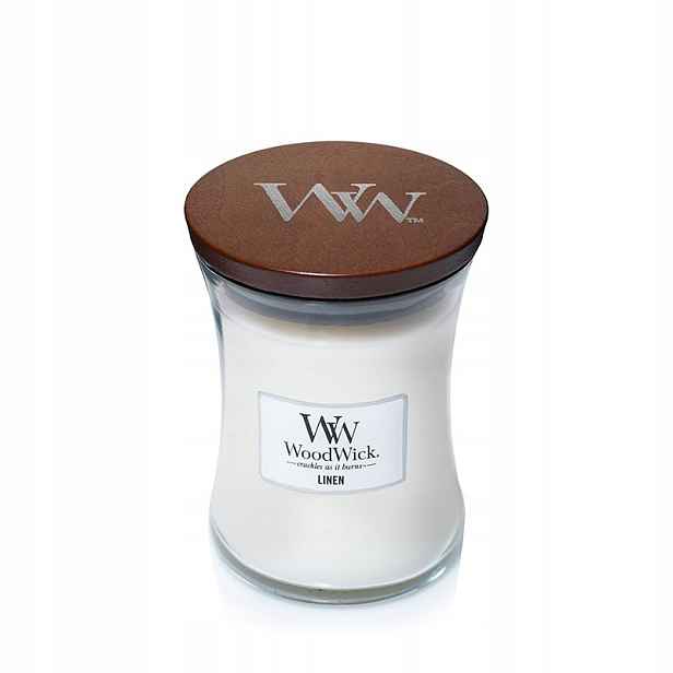 WoodWick Linen svíčka 275 g