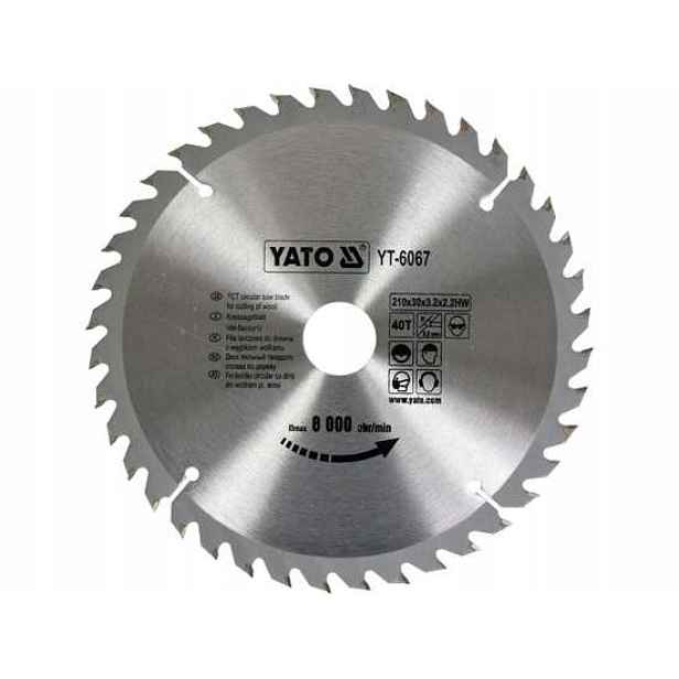 Yato Kotoučová Pila S Karbidovými Hroty 210x30mm 40 Zubů Kotouč YT-6067