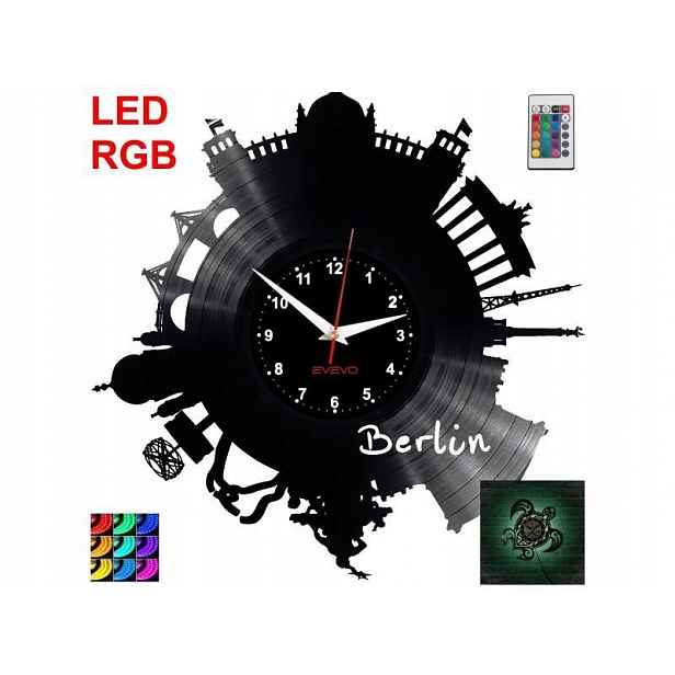 Berlín Dárek Originální dekorace do domu Hodiny z vinylové desky