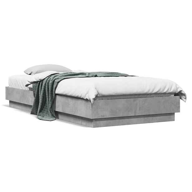 vidaXL Rám postele betonově šedý 90 x 200 cm kompozitní dřevo