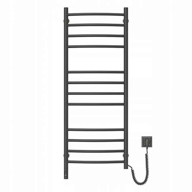 Elektrický koupelnový radiátor Camellia Sensor 480х1200 Černý, pravý