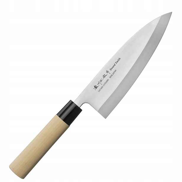 Satake S/d 420J2 Japonský ostrý Nůž na maso Deba 18 cm