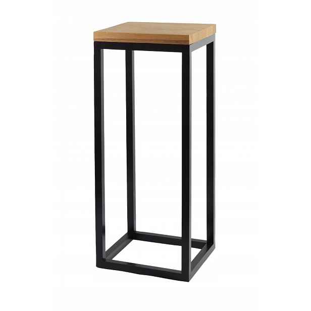 Stojací květináč velký stojan na květiny 62 cm dubové dřevo