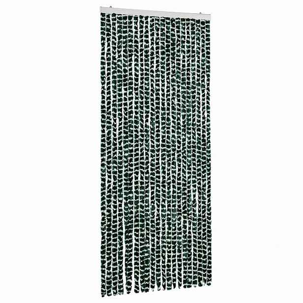 vidaXL Závěs proti hmyzu zeleno-bílý 90 x 220 cm Chenille