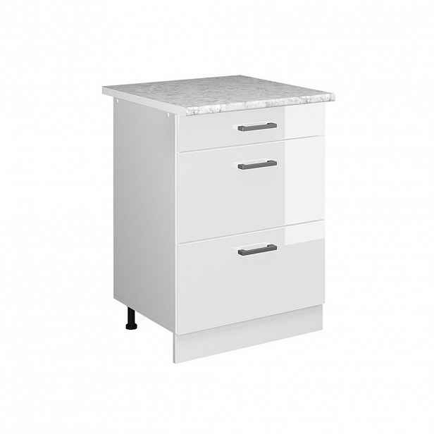 Vicco UNIVERZÁLNÍ ZÁKLADNÍ JEDNOTKA R-Line Bílá vysoký lesk 60 cm se zásuvkami