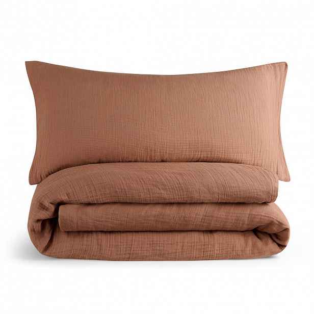 Blumtal POVLEČENÍ mušelín, 100% bavlna, 135/200 cm & 40/80 cm, měděná