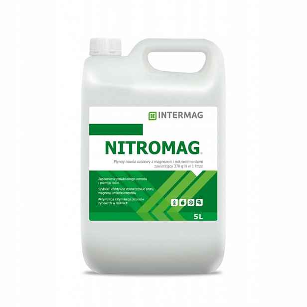 Dusíkaté hnojivo pro tekuté trávníky Nitromag 5L Intermag – univerzální postřik