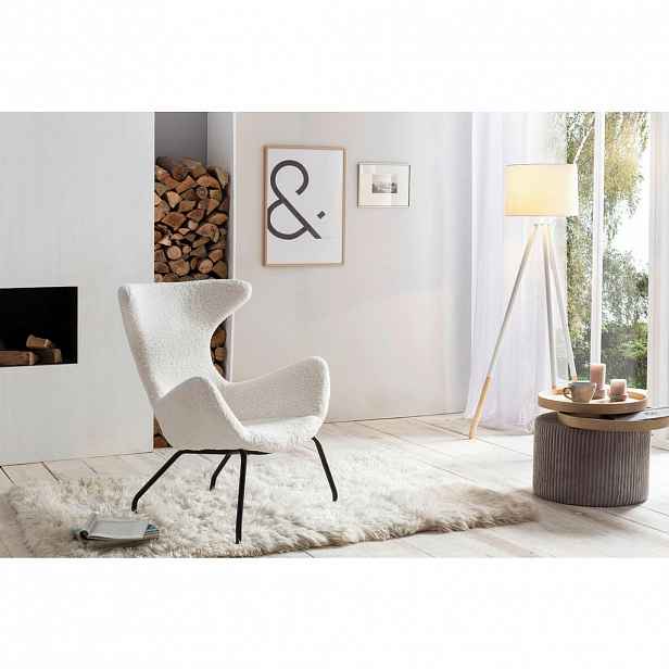 Livetastic RELAXAČNÍ KŘESLO, textil, bílá