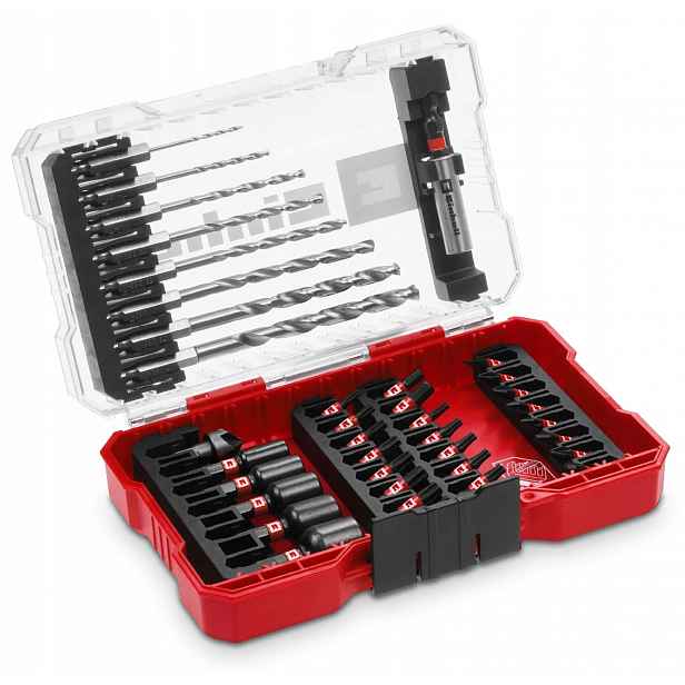Sada bitů a vrtáků do kovu Hss 39 ks 1/4" 25 mm M-case Einhell
