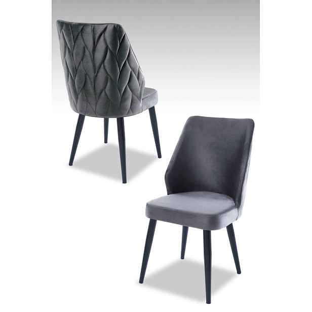 Sada židlí (4 kusy) Pufi - Grey, Black
