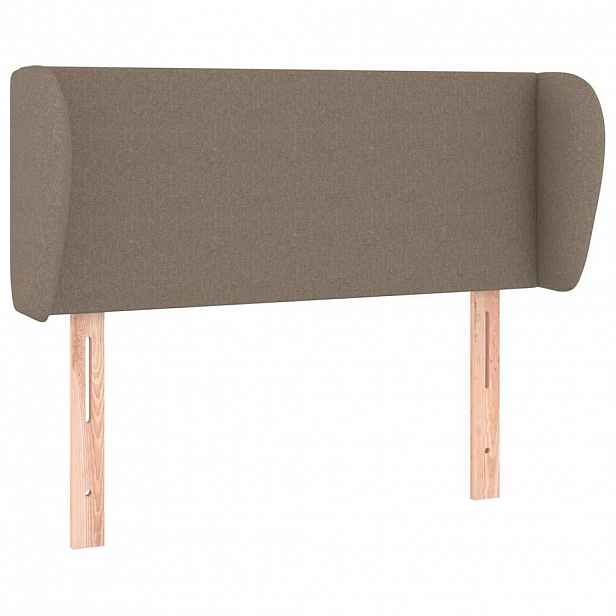 vidaXL Čelo postele typu ušák taupe 93x23x78/88 cm textil
