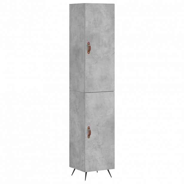 vidaXL Skříň highboard betonově šedá 34,5x34x180 cm kompozitní dřevo
