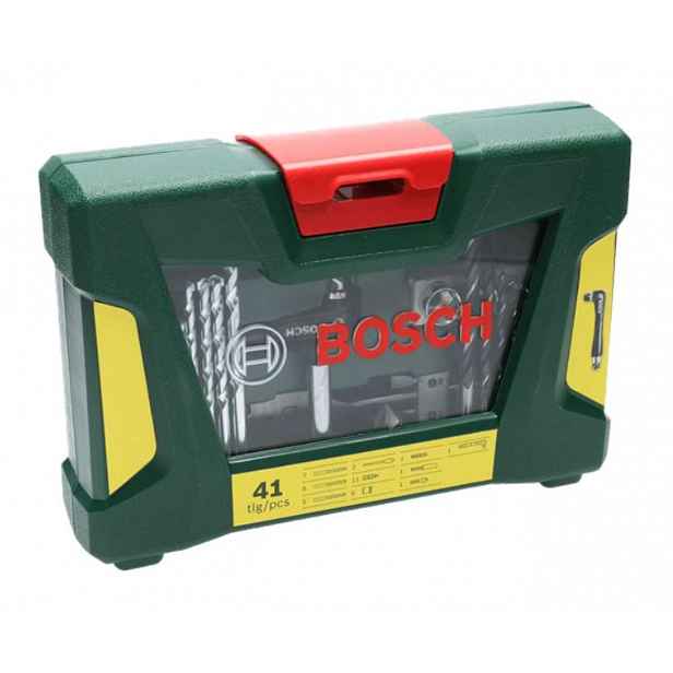Bosch - 41dílná sada bitů, vrtáků a nástrčných klíčů, s úhlovým šroubovákem 2607017316