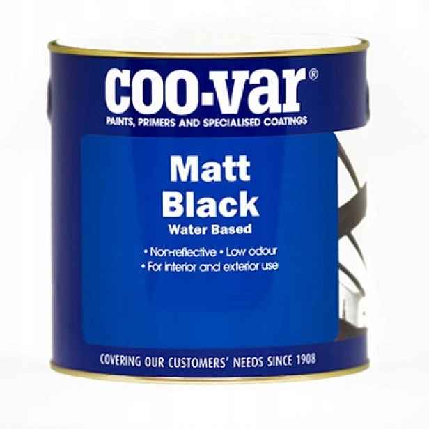 Černá Barva Na Stěny Matná Matt Black Water Based 5 l
