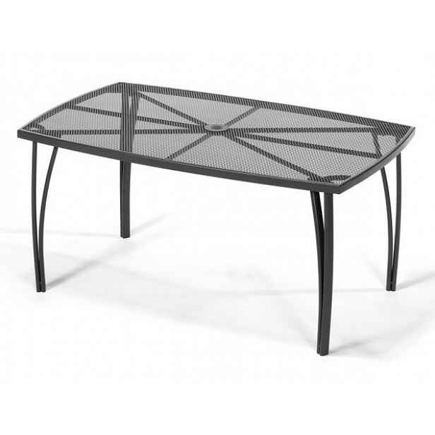 Kovový zahradní stůl černá