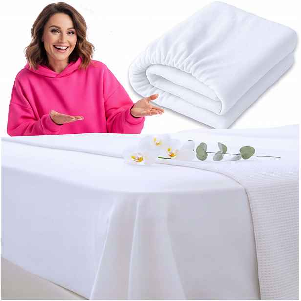 Prostěradlo s gumou 160x200 jersey 100% bavlněné 155 g na matrace 30 cm