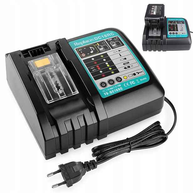 Rychlá nabíječka pro Makita DC18RC 14.4V/18V Li-Ion