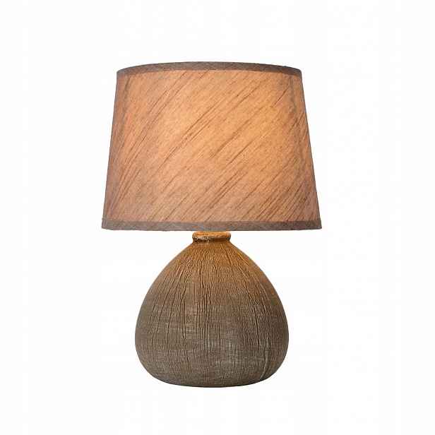 Hnědá stolní lampa Ramzi do pracovny s teplým leskem 81/43/Lucide