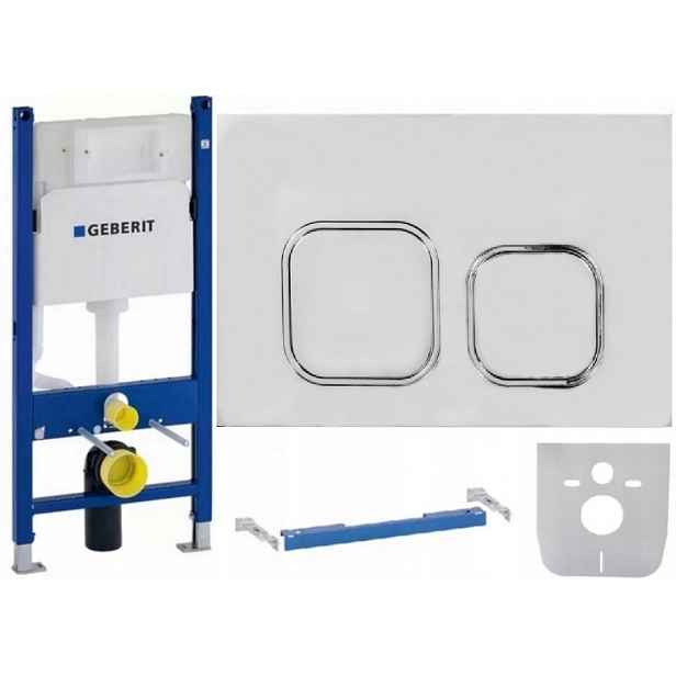 Wc stojan Geberit Duofix Basic UP100 Držáky Tlačítko C2 Chrom Podložka