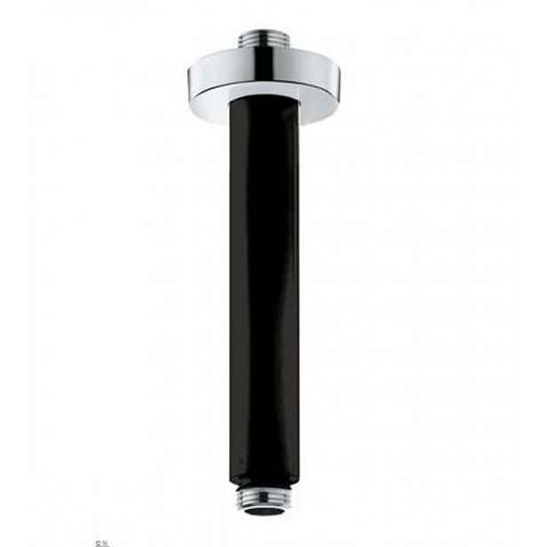 Kludi A-Qa - Sprchové rameno stropní 15 cm, chrom/matná černá 6651587-00