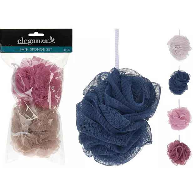 Koupelnová houba (2 ks) Eleganza, mix barev