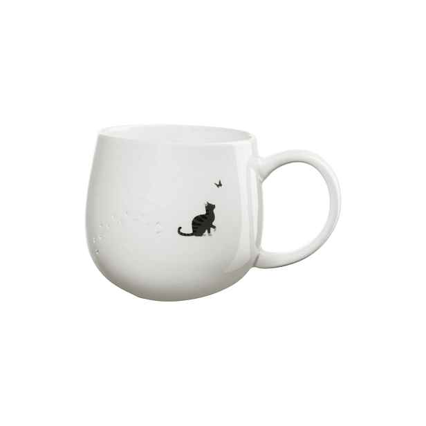 Porcelánový hrnek 400 ml MAGU FOOTPRINTS CAT ASA Selection - bílý