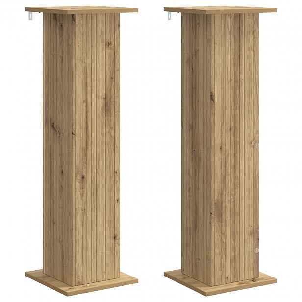 vidaXL Stojan na rostliny 2 ks Dub artisan 30,5 x 30 x 100,5 cm