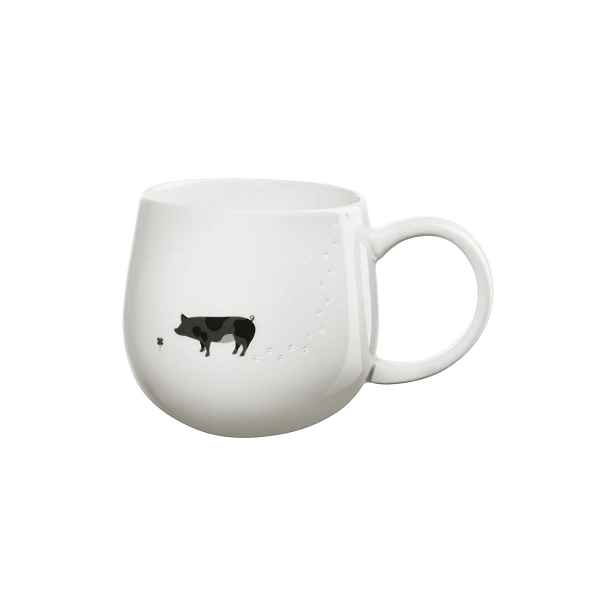 Porcelánový hrnek 400 ml MAGU FOOTPRINTS PIG ASA Selection - bílý