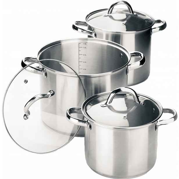 Sada velkých hrnců Maestro s 6 prvky (3,5 l, 4,5 l, 8,0 l)