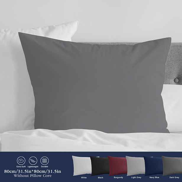 TEMU Sada 2 ks povlaků na polštáře s polyesterovou fleecovou podšívkou, 80 x 80 cm, evropské styl, vhodné do ložnice, obývacího pokoje více použití