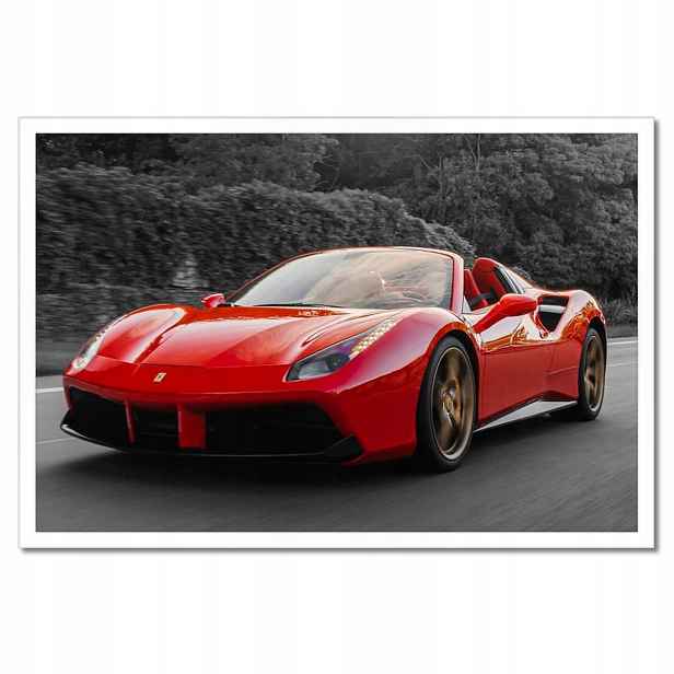 Plakáty v rámu 60x40 Červené Ferrari Fura