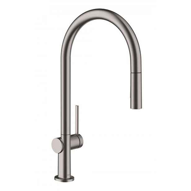 Hansgrohe M54 - Dřezová baterie Talis s výsuvnou sprškou, sBox, kartáčovaný černý chrom 72801340