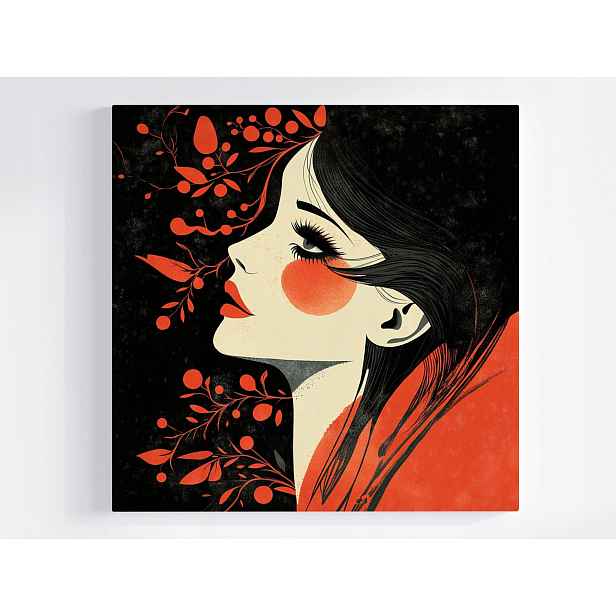Obraz Na Plátně Plátno Grafika Portét Žena Dívka Tvář 50x50