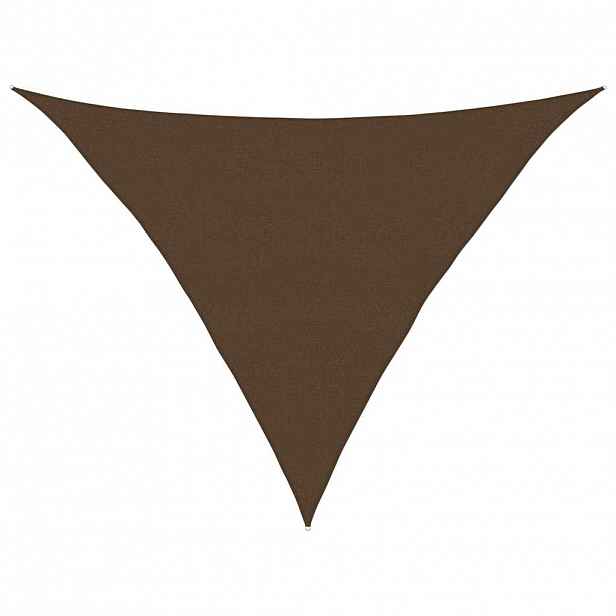 vidaXL Stínící plachta 160 g/m² hnědá 5 x 5 x 6 m HDPE