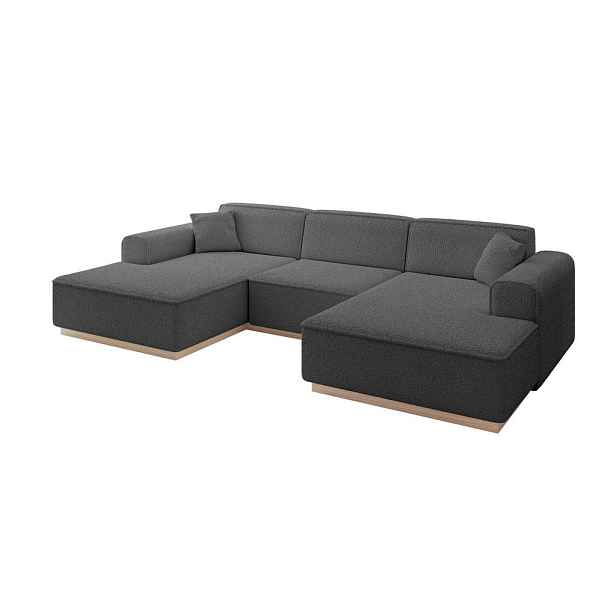 ALTDECOR SEDACÍ SOUPRAVA ve tvaru U IREA-U1 301x165x80 Šedá Buklé