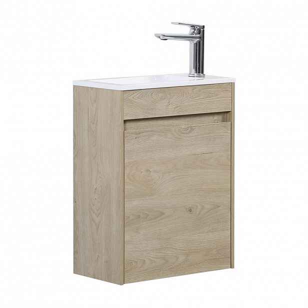 Badplaats SET UMYVADLA SE SKŘÍŇKOU Sinta 2 díly kaštanový dub - 40 x 22 x 54 cm