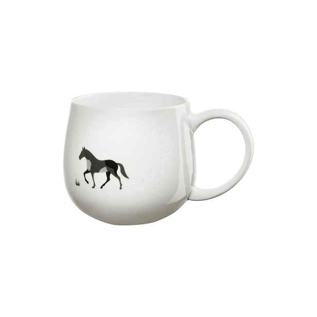 Porcelánový hrnek 400 ml MAGU FOOTPRINTS HORSE ASA Selection - bílý