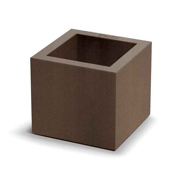 Prosperplast Plastový květináč CUBLASO SQUARE hnědý, varianta 58 cm