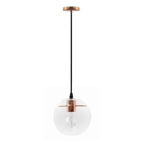 Závěsná lampa Loft RoseGold 15 cm E27 Skleněná koule