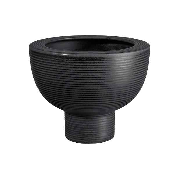 Kameninový květinář výška 20 cm MIDORO ASA Selection - černý