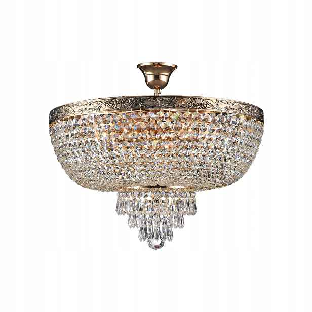 Zlatý královský palácový lustr s krystaly glamour 6 bodů Maytoni