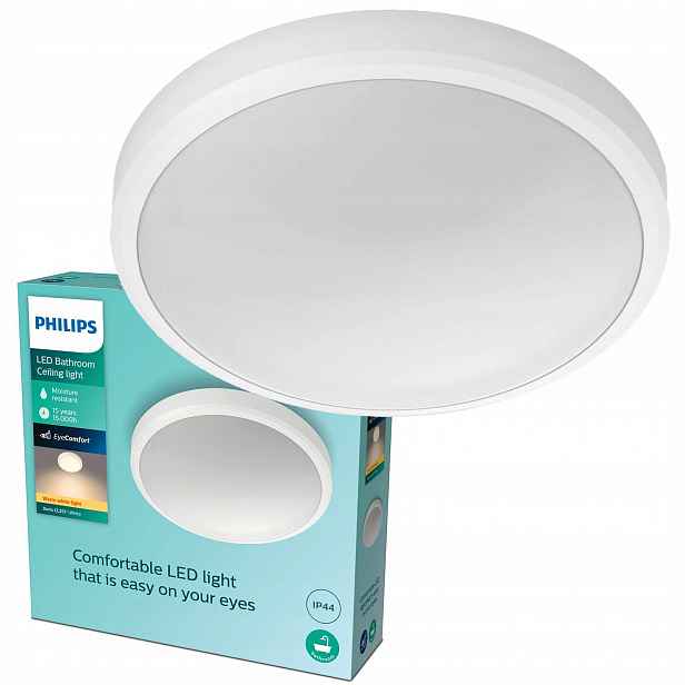 Stropní Svítidlo Stropní Svítidlo 17W 1500lm 2700K IP44 Bílá Philips
