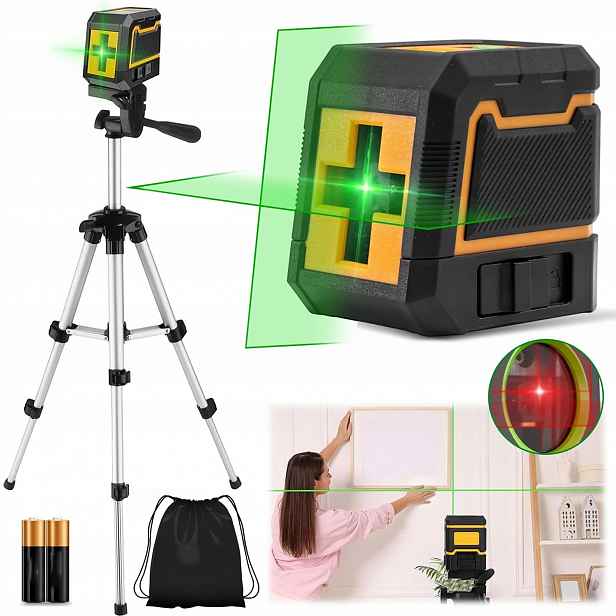 Laserová Vodováha 4D Rovinná Vodováha 360 Křížový Laser Se Stativem