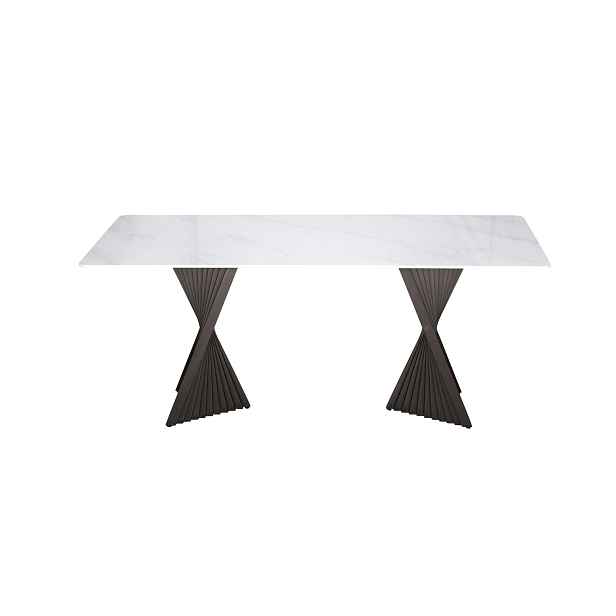 LivinHill Jídelní stůl Modig M17 180 cm grafit/mramor