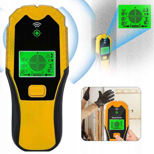 Přenosný Nástěnný Detektor S LCD Pro Detekci Dřeva, Kovu A Kabelů