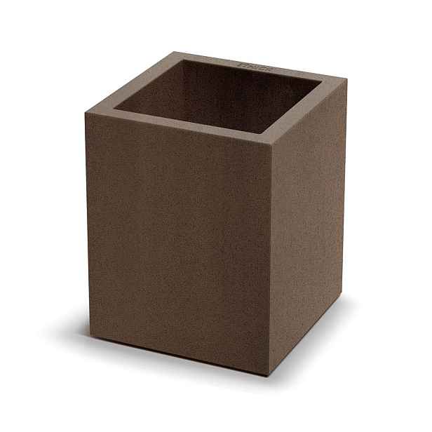 Prosperplast Plastový květináč CUBLASO SQUARE MIDL 29 cm hnědý