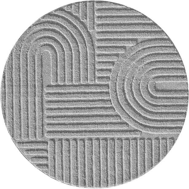 Světle šedý kulatý koberec ø 160 cm Art – Ayyildiz Carpets