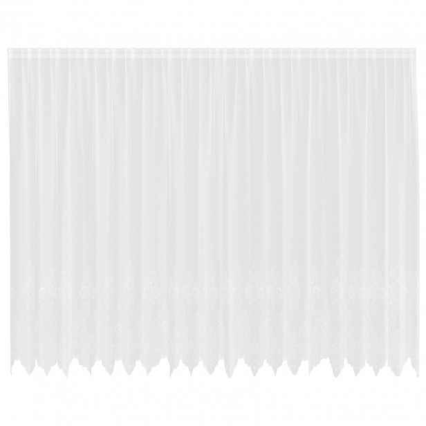 vidaXL Čipkový Závěs Bílá 220 x 500 cm Polyester
