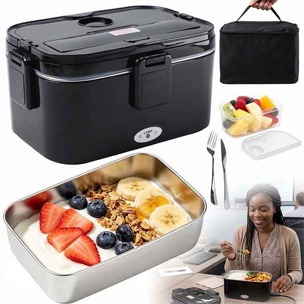 Elektrický Obědový Box Ohřívač Krabička Na Oběd Do Auta I Domácnosti 1,8 L